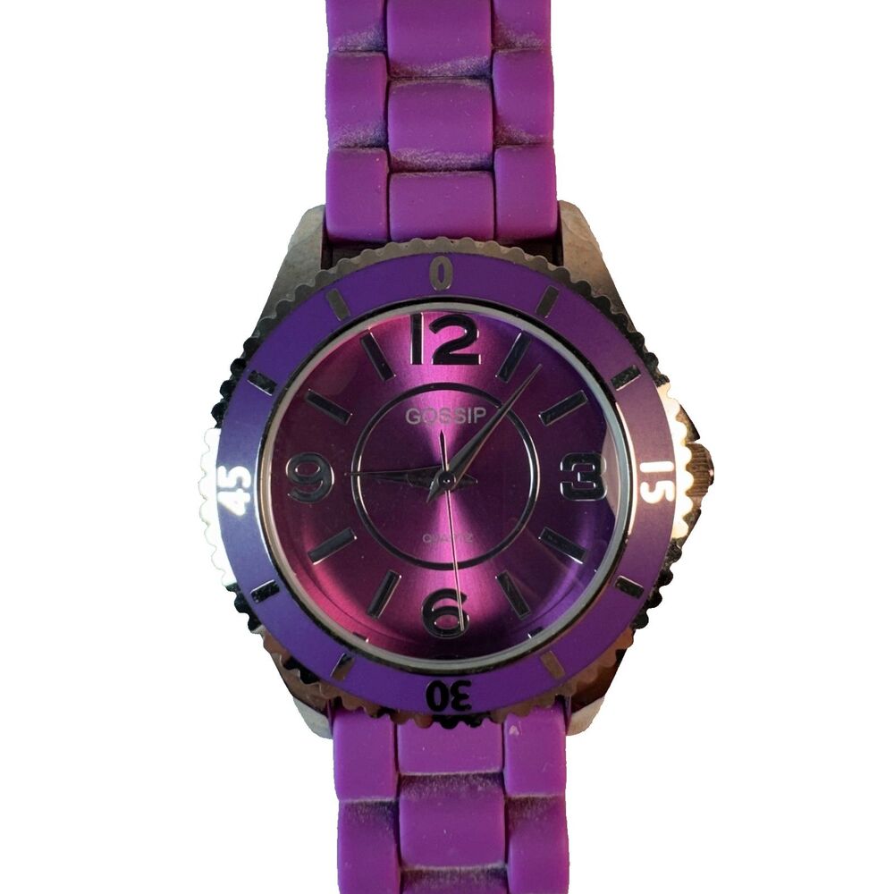 Gossip Purple Silicone Sport Watch - GSP818C - Vibrant Summer Style